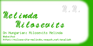 melinda milosevits business card